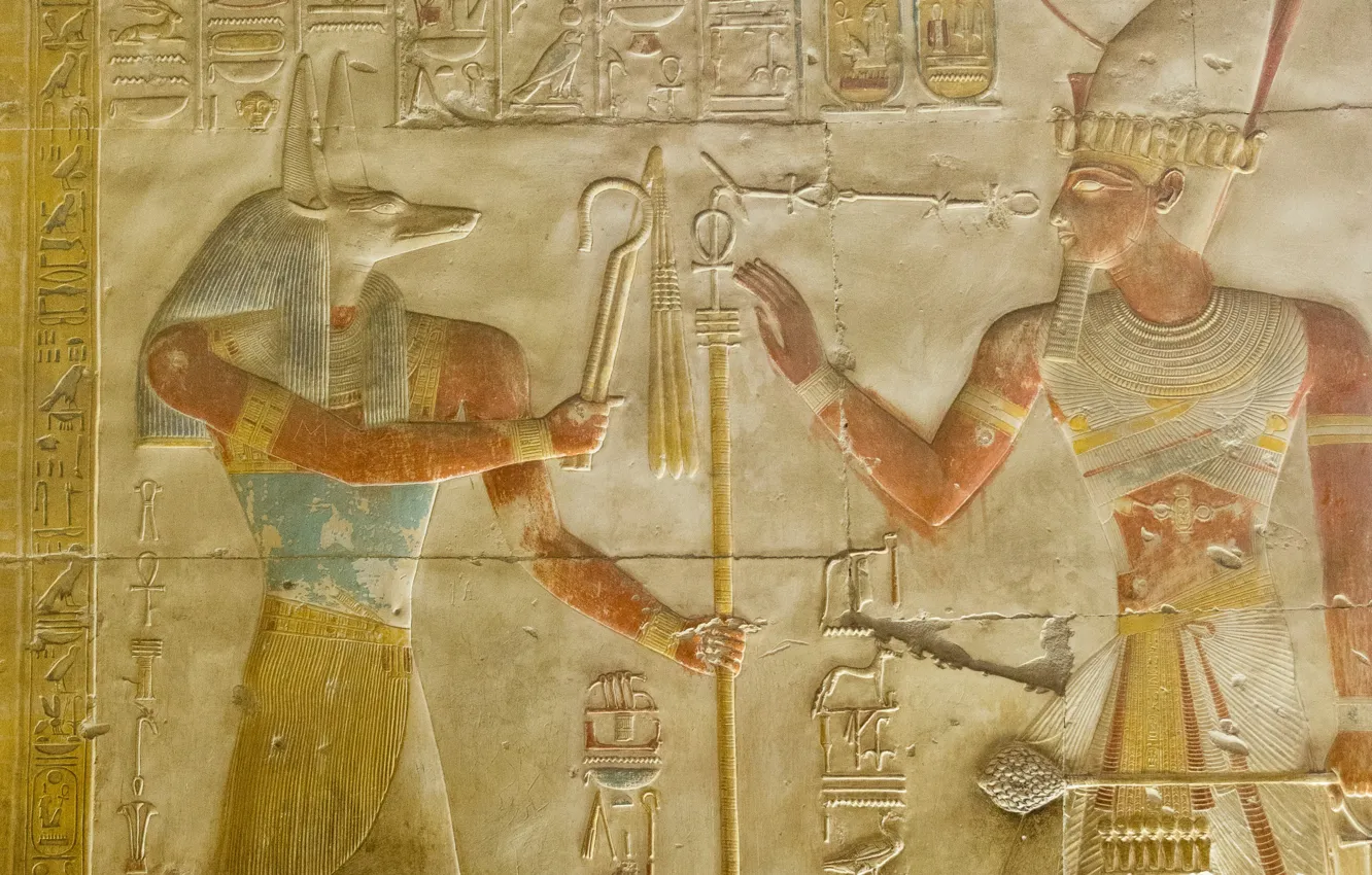 Фото обои Египет, барельеф, Абидос