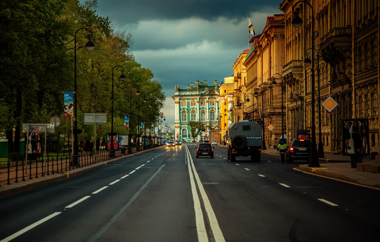 Фото обои город, Эрмитаж, Санк-Петербург