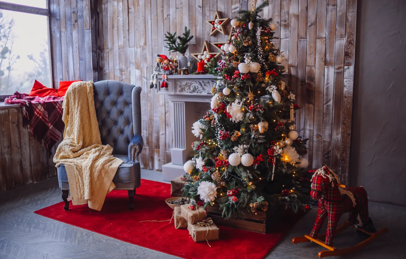 Фото обои украшения, шары, елка, Новый Год, Рождество, подарки, Christmas, balls