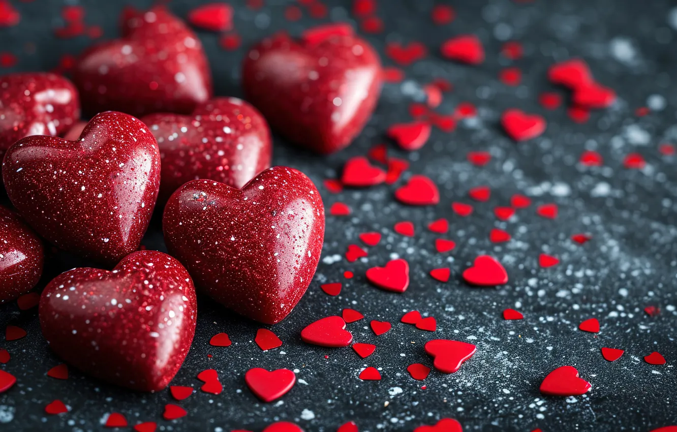 Фото обои любовь, фон, романтика, сердце, сердечки, red, love, happy