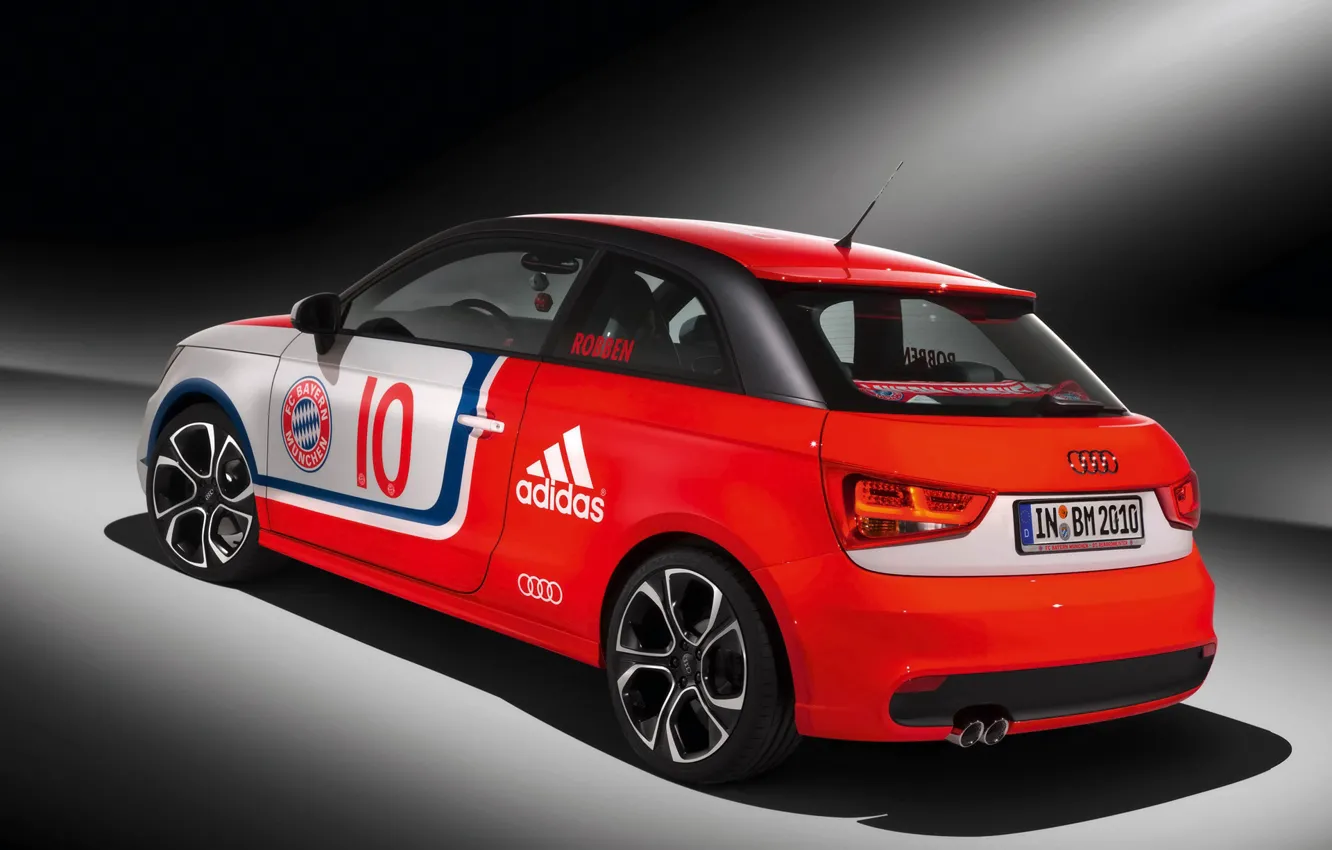 Фото обои car, wallpaper, sport, logo, football, FC Bayern Munchen, Audi A1
