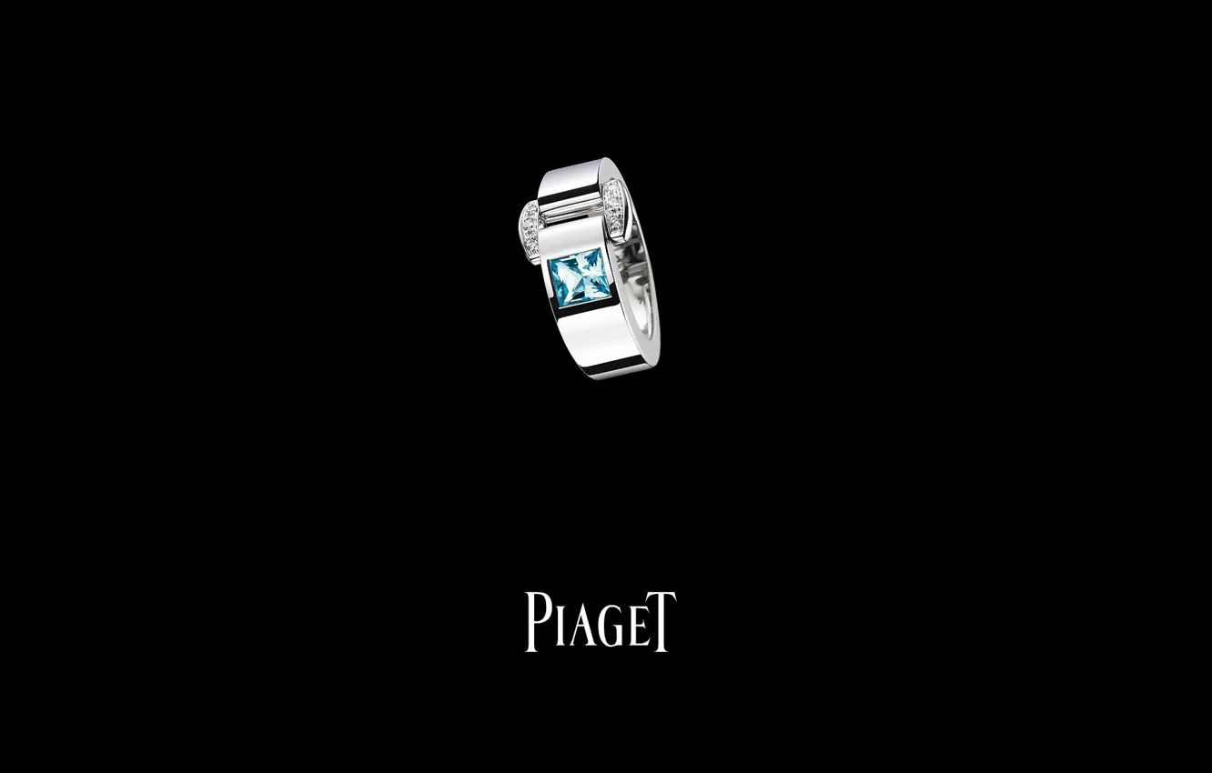 Фото обои камень, кольцо, платина, PIAGET, топаз