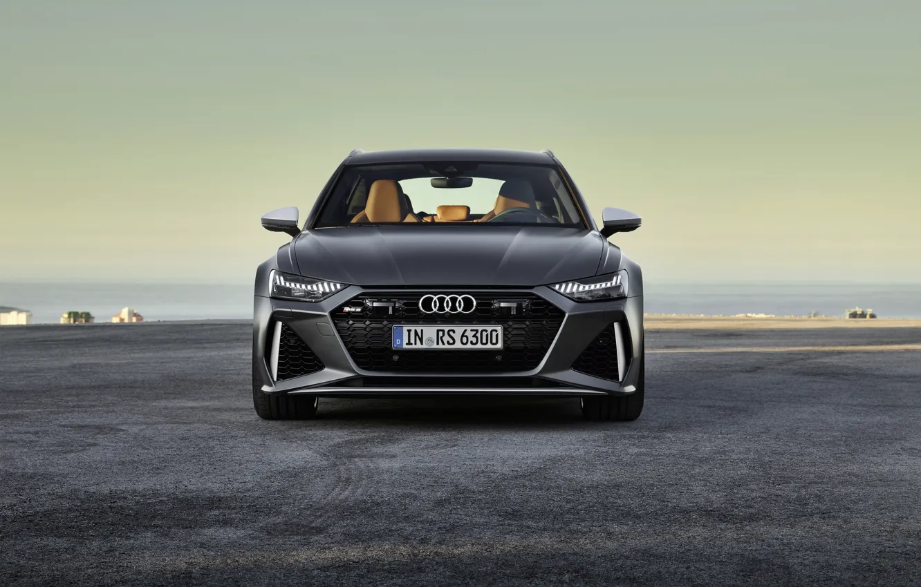 Фото обои Audi, вид спереди, Avant, RS6, RS 6, 2019