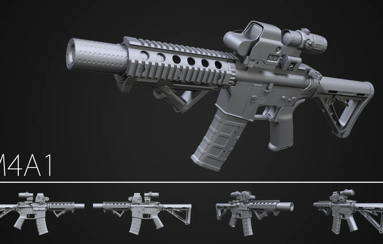 Фото обои design, assault rifle, M3a1
