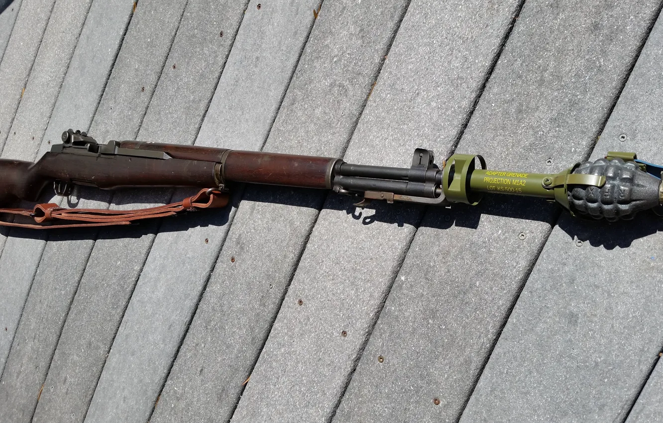 Фото обои оружие, 1940, Springfield, M1 Гаранд, винтовка Гранатомет M7