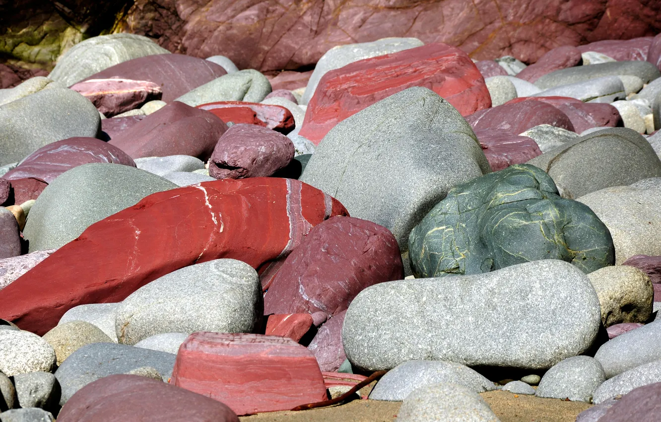 Фото обои камни, берег, цвет, текстура