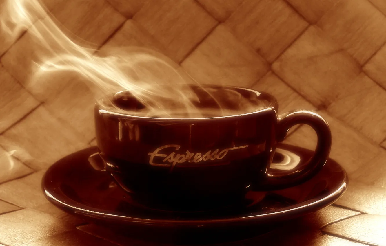 Фото обои кофе, горячий, чашка, блюдце, Эспрессо