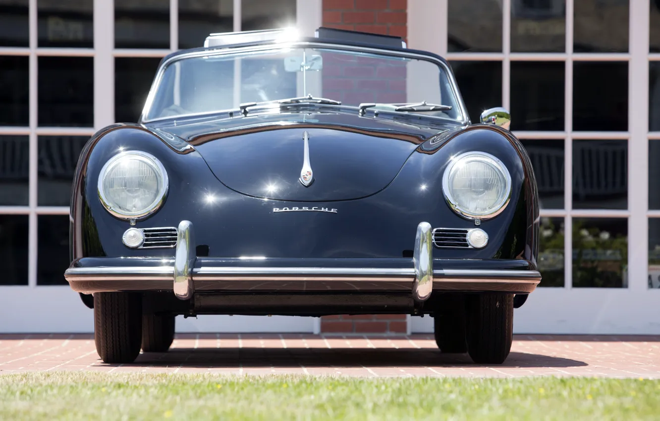 Фото обои Porsche, 1954, front, 356, Porsche 356 1500 Continental Cabriolet