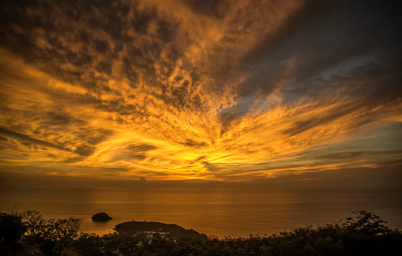 Фото обои море, закат, Таиланд