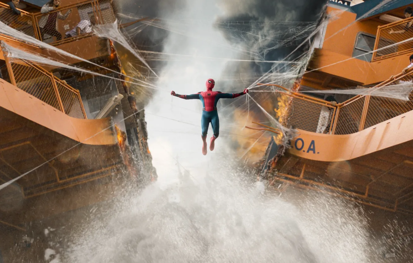 Фото обои cinema, spider, boy, Marvel, movie, Spider-man, hero, film