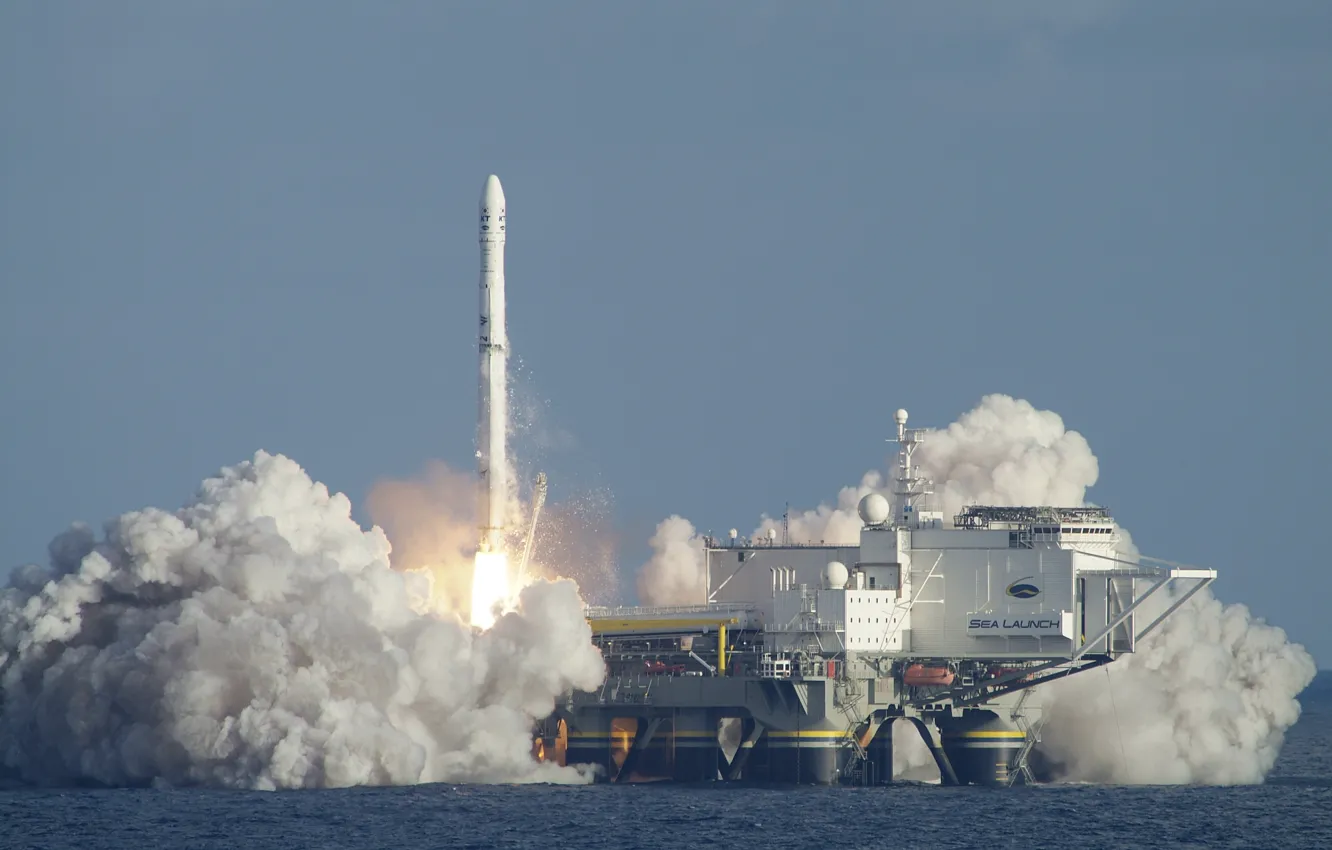 Фото обои Украина, Морской старт, Зенит-3SL, Стартовая платформа, Ракета-носитель, ODYSSEY