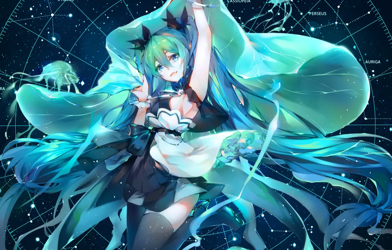 Фото обои девушка, аниме, арт, vocaloid, вокалоид