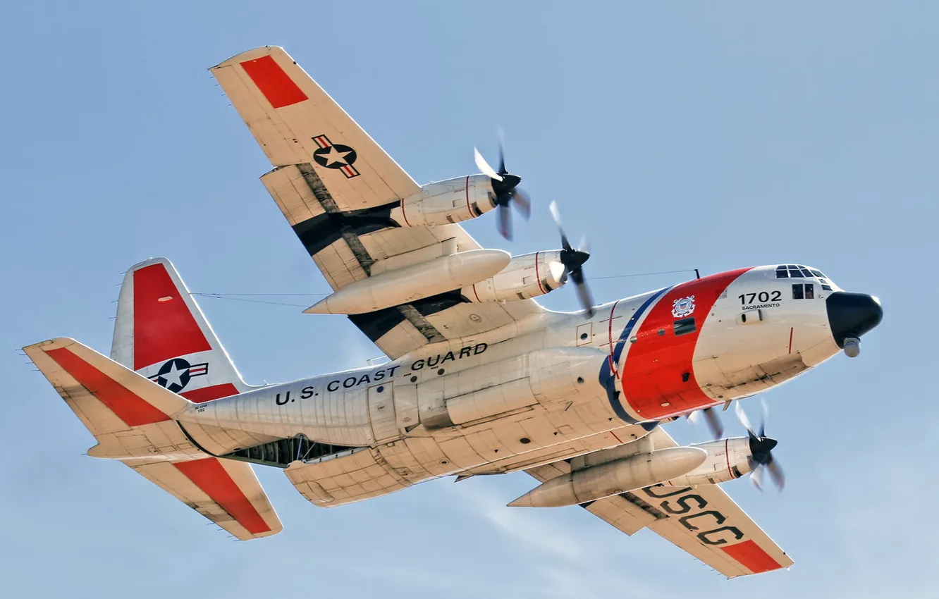 Фото обои авиация, самолёт, US Coast Guard HC-130