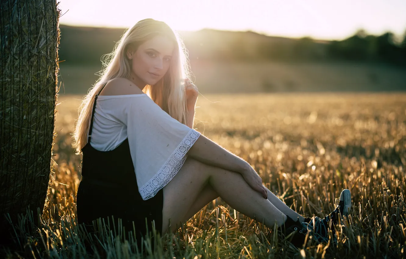 Фото обои девушка, природа, утро