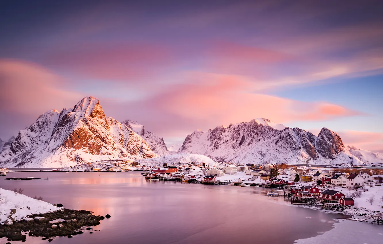 Фото обои Norway, Lofoten, Lukasz Lukomski