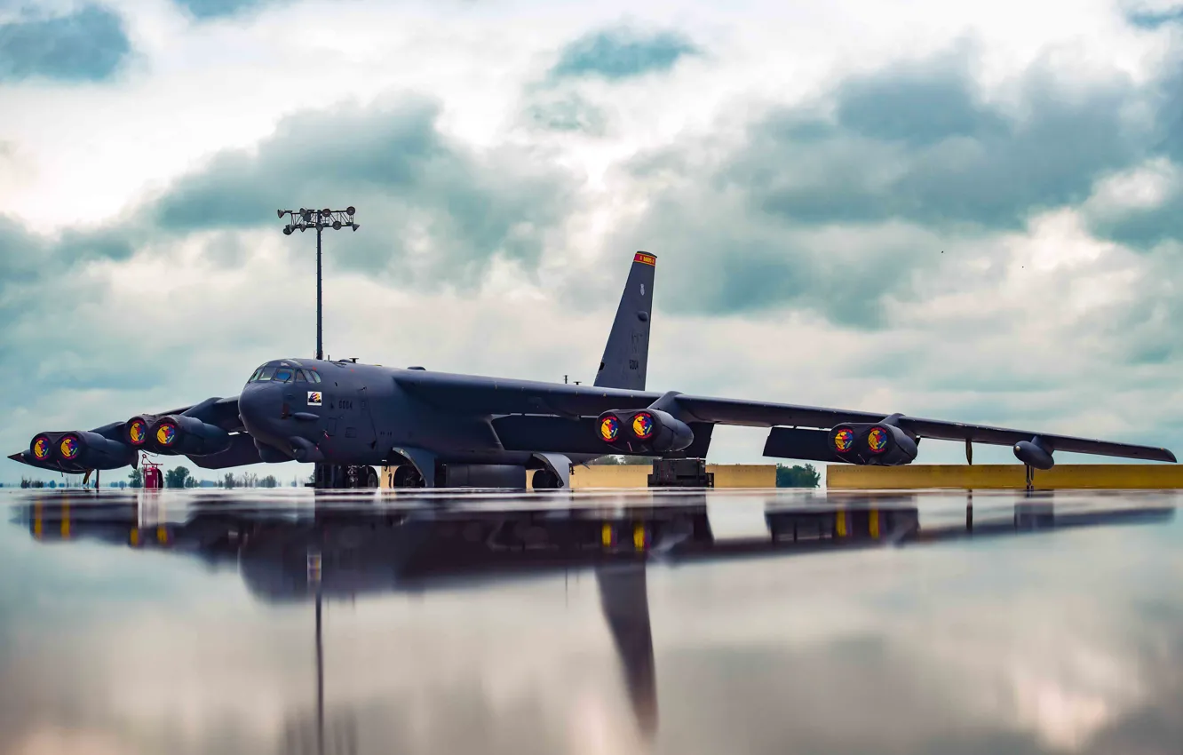 Фото обои Boeing, ВВС США, Stratofortress, американский стратегический бомбардировщик, B-52H
