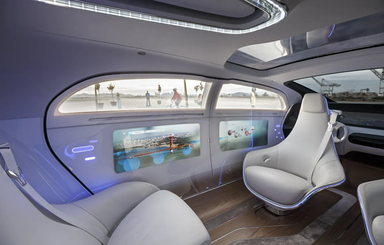 Фото обои mercedes benz, autonomous car, f-015 luxury