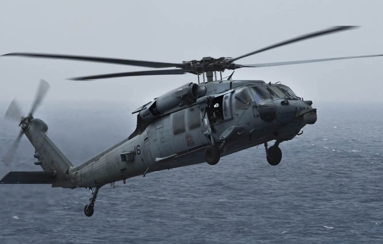 Фото обои море, лопасти, Sea Hawk, MH-60S