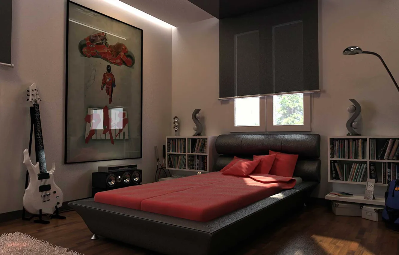 мужская спальня с диваном