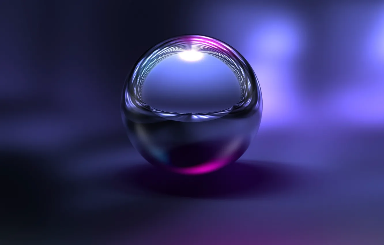 Фото обои отражение, шар, сфера, размытый фон, reflection, ball, sphere, blurred background