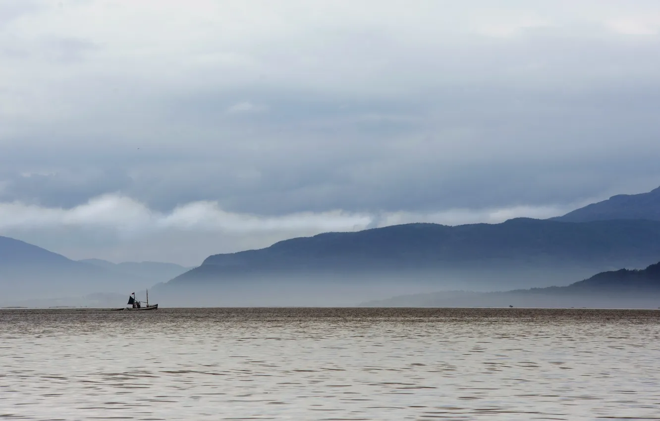 Фото обои море, пейзаж, корабль