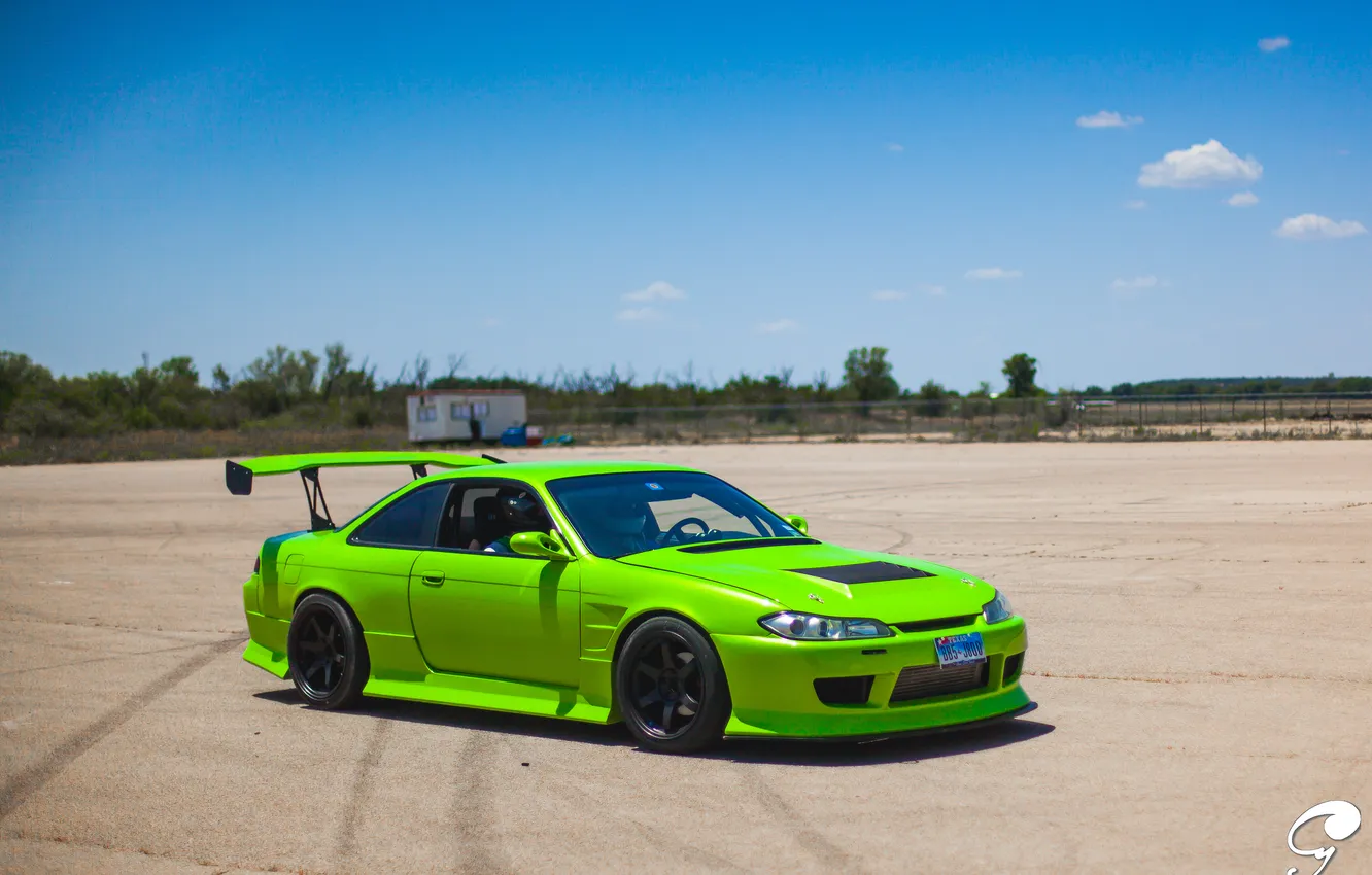 Фото обои green, nissan, трек, ниссан, silvia, s15, сильвия, с15