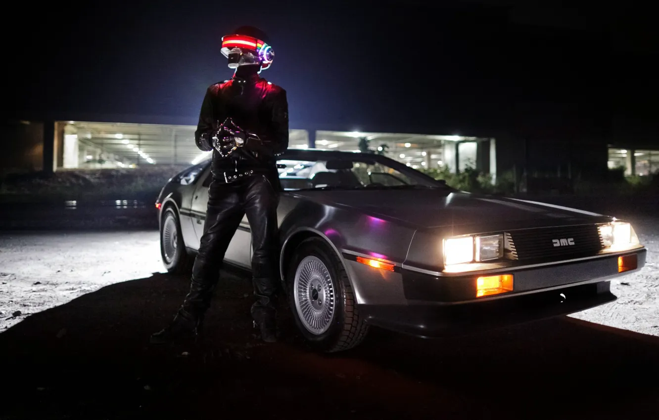 Фото обои Музыка, DeLorean DMC-12, Daft Punk, Thomas Bangalter, DeLorean, Дафт Панк, Тома