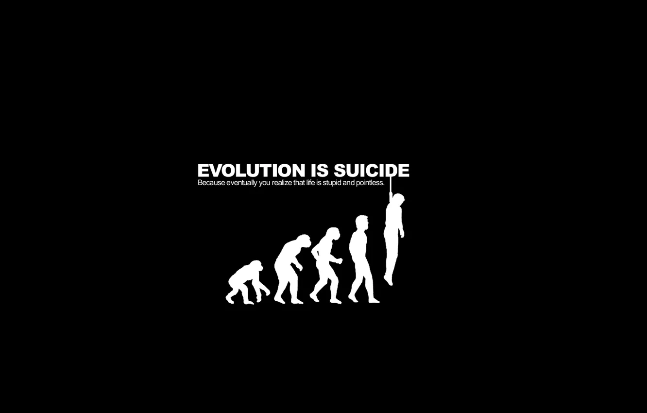 Фото обои evolution, suicide, parody