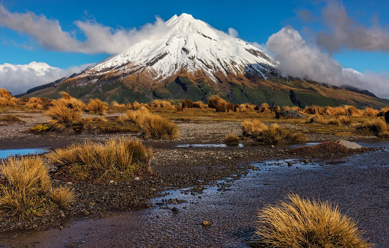 Фото обои гора, Новая Зеландия, New Zealand, Таранаки