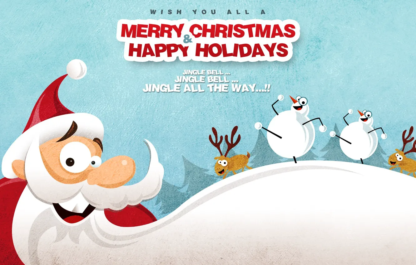 Фото обои wallpaper, holidays, Happy New Year, Merry Christmas, Santa Claus
