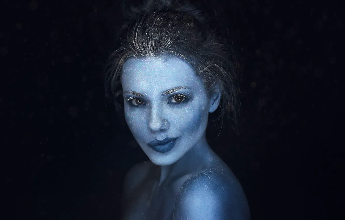 Фото обои холод, взгляд, мороз, Svetlana Grabenko, снежная королева, мейкап