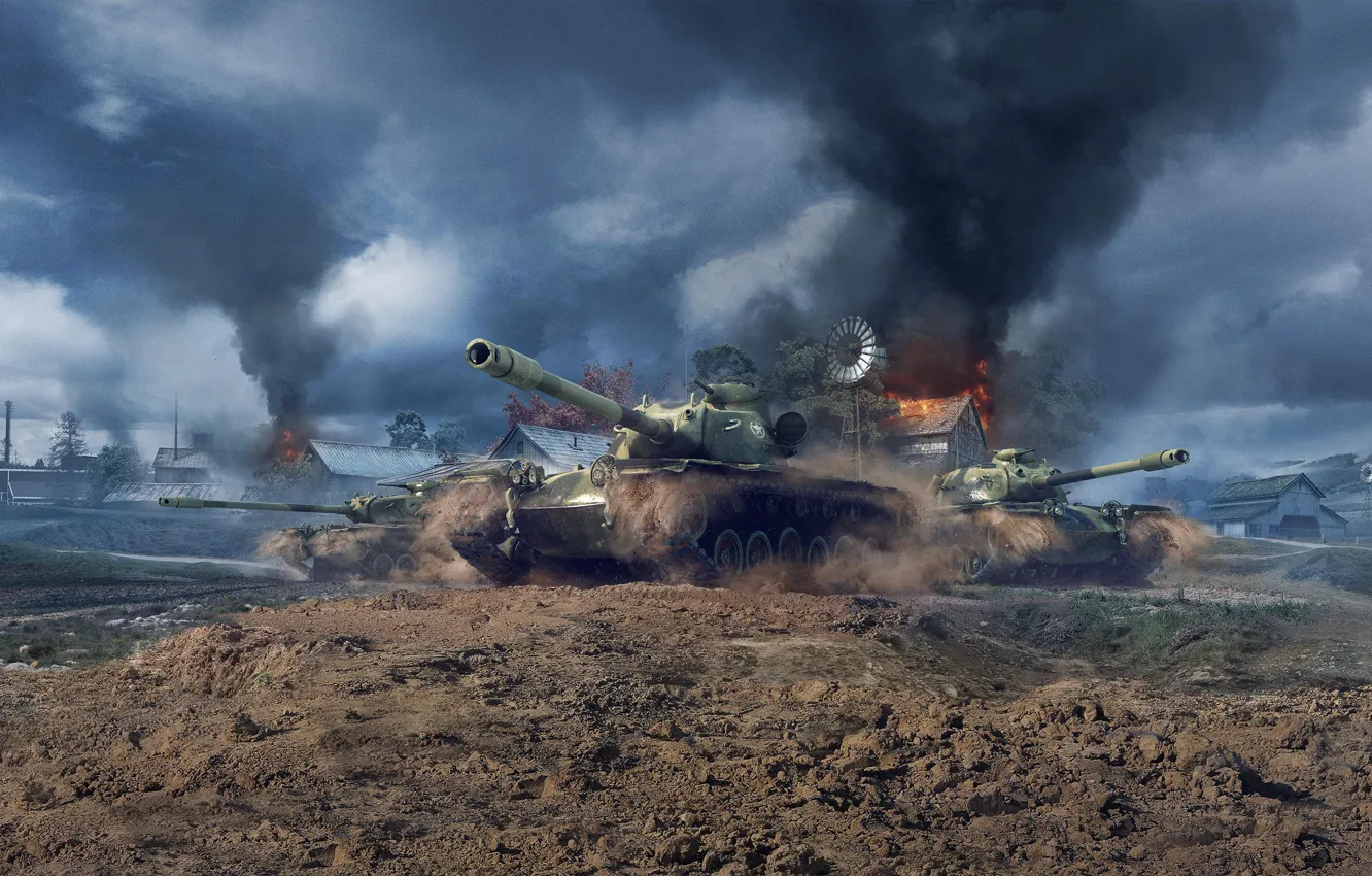 Фото обои World of Tanks, Мир Танков, T110E5, Wargaming Net, WoTB, Blitz, WoT: Blitz, World of Tanks: …