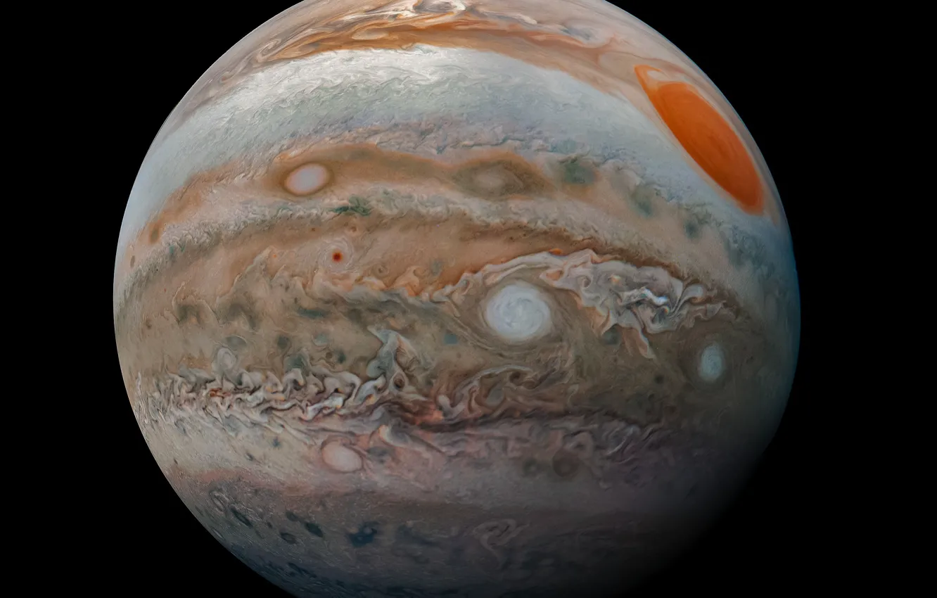 Фото обои космос, планета, Юпитер