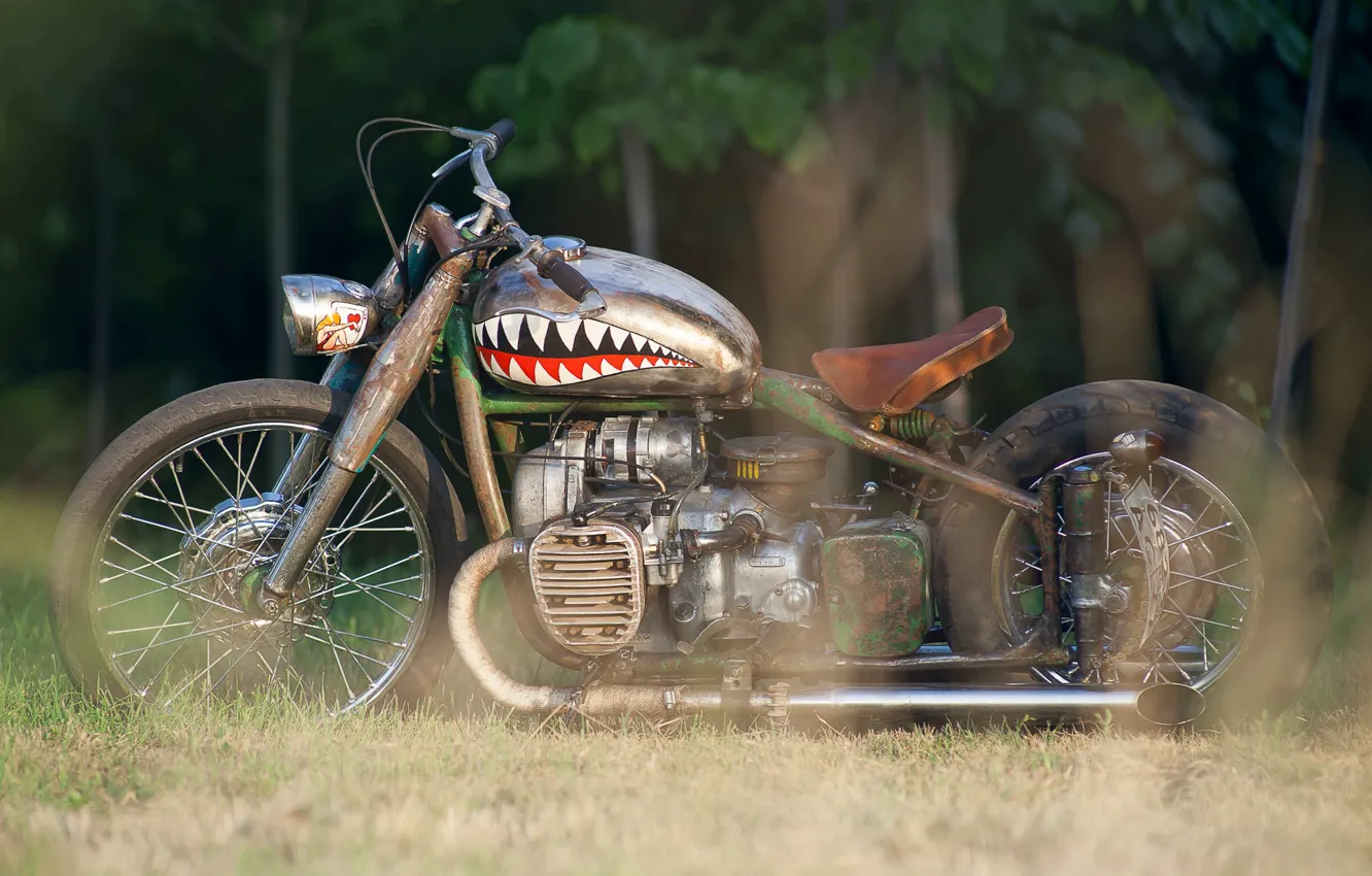 Фото обои Custom, Motorbike, M-72, Rat bike