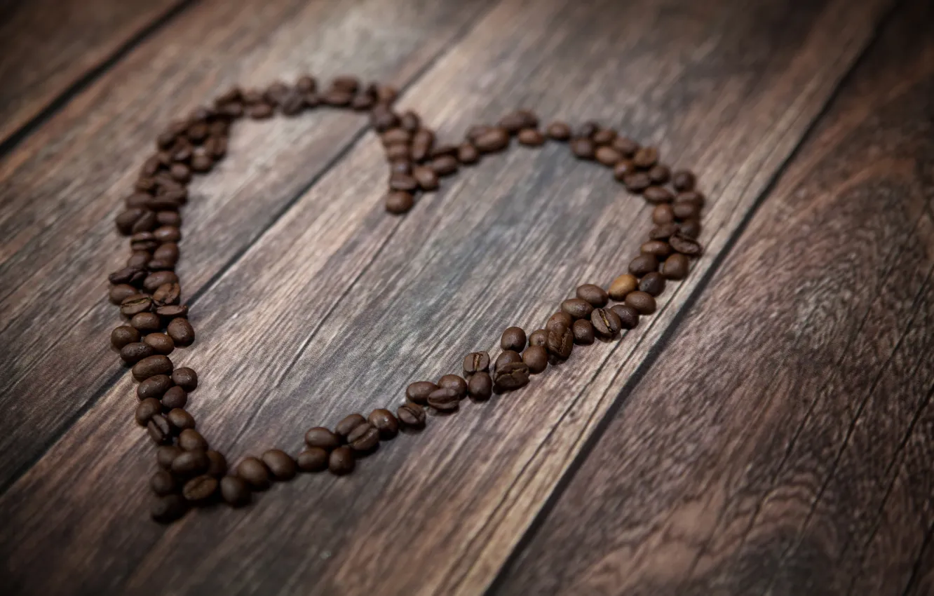 Фото обои любовь, сердце, кофе