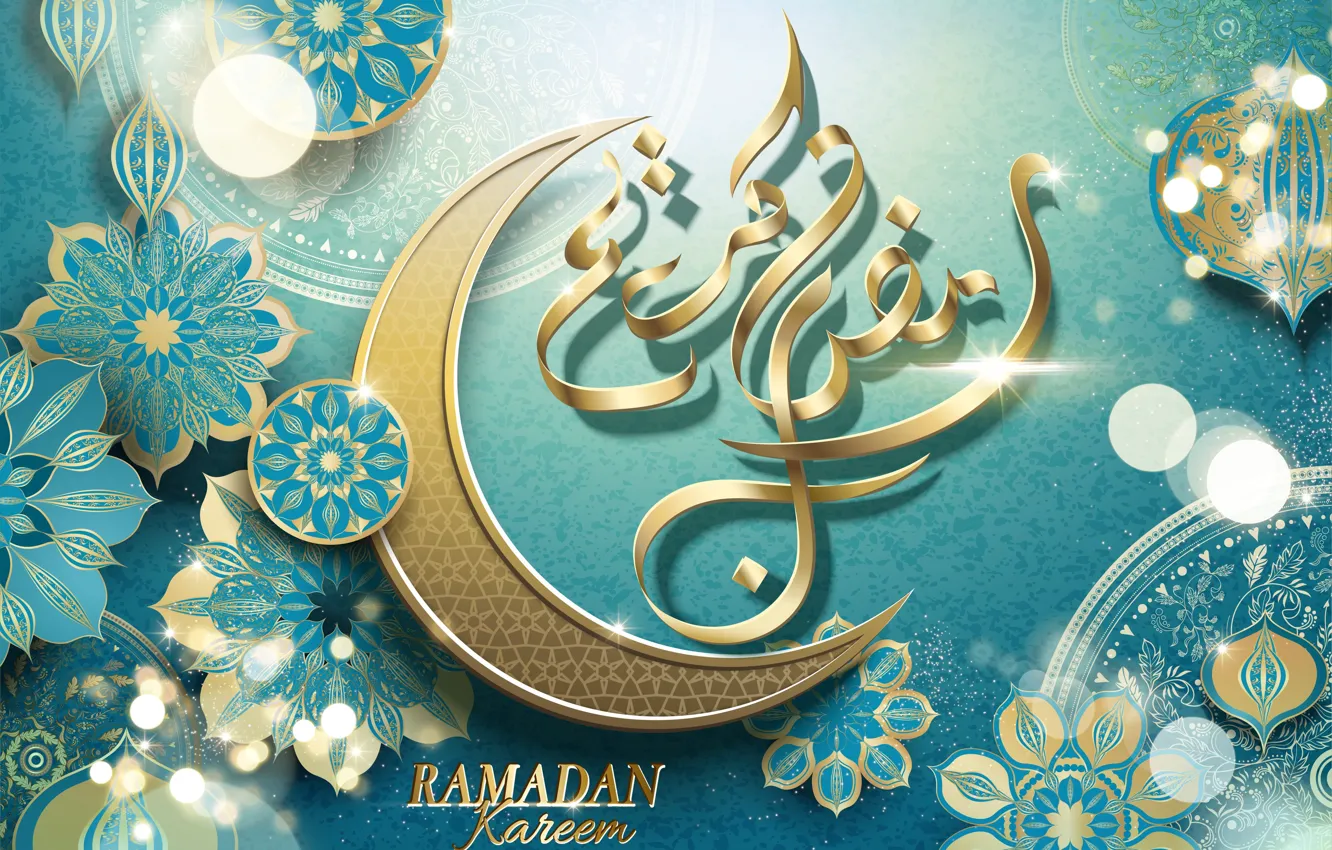 Фото обои узоры, месяц, религия, Рамадан