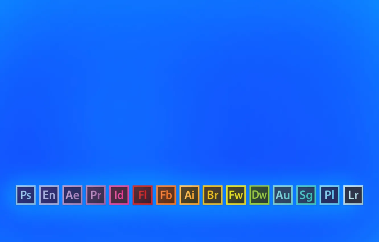 Фото обои Photoshop, Adobe, Bridge, Illustrator, InDesign, Flash, Dreamweaver, Fireworks