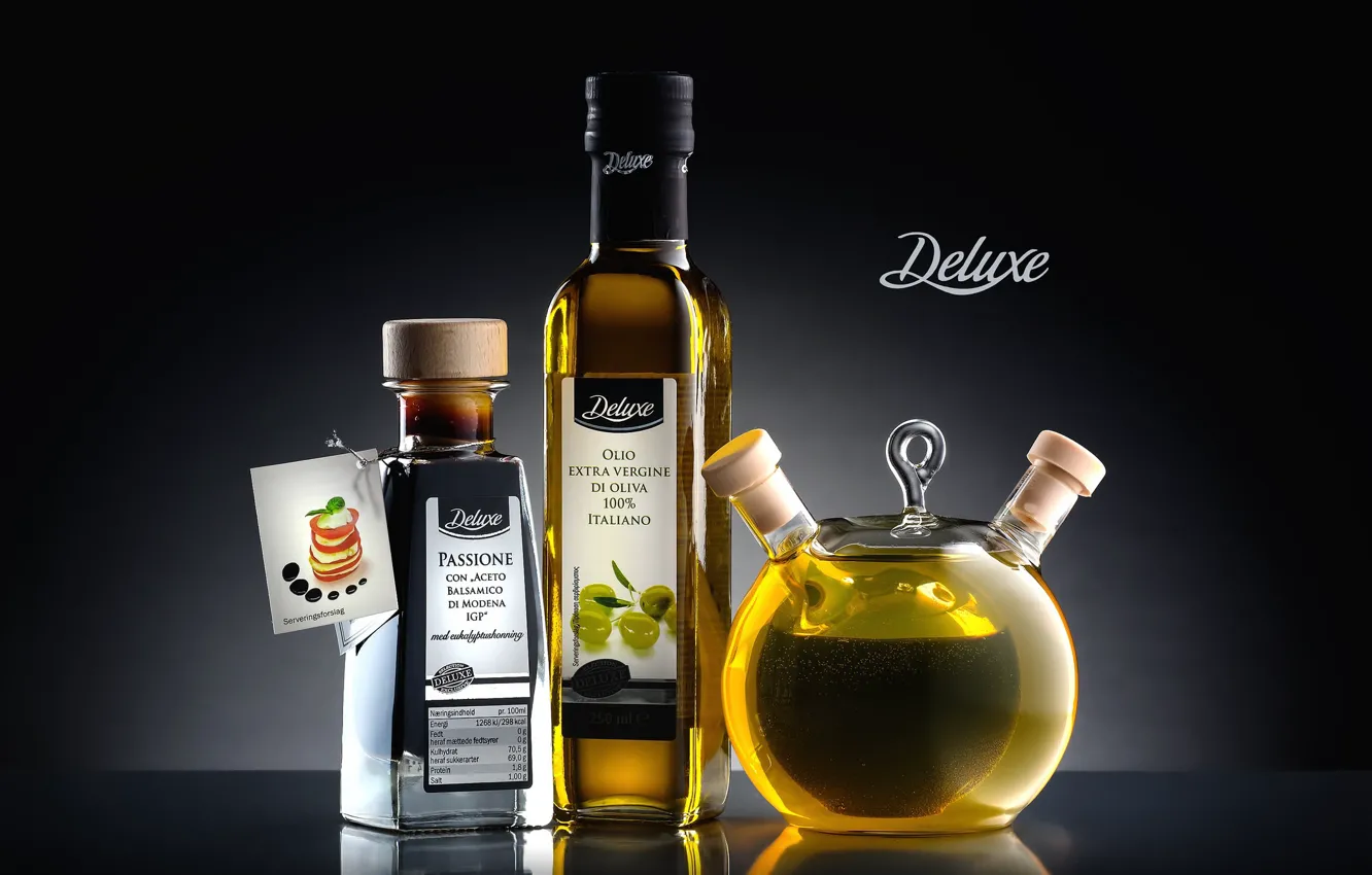 Фото обои надпись, оливковое масло, Deluxe