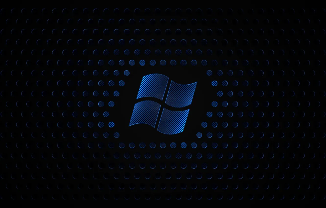Фото обои синий, текстура, логотип, черный фон
