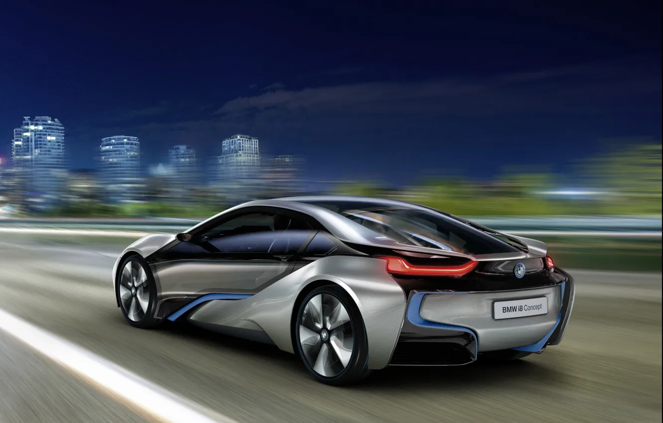 Фото обои Concept, ночь, скорость, BMW
