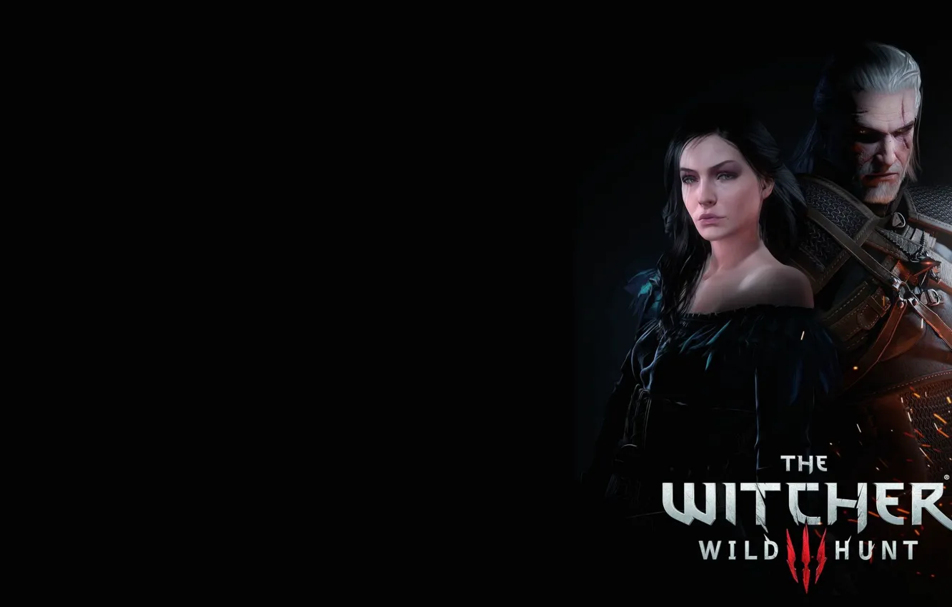 Фото обои Йен, Геральт из Ривии, Белый Волк, The Witcher 3 Wild Hunt, Ведьмак 3 Дикая Охота, …