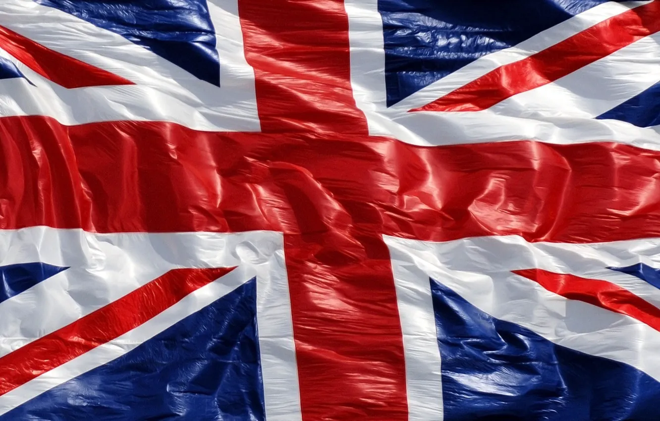 Фото обои Англия, Красный, Синий, Белый, Полосы, Линии, Флаг, Великобритания