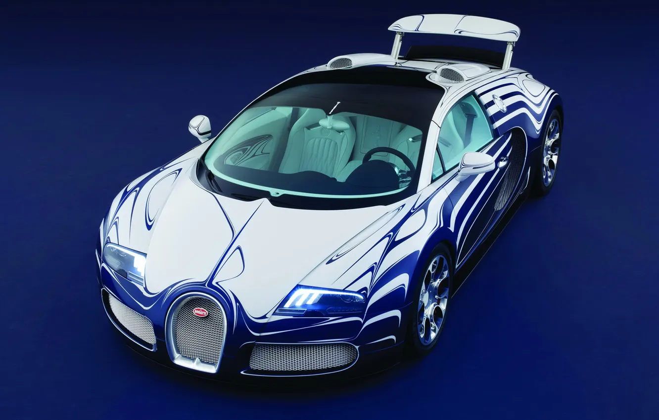 Фото обои Bugatti, Veyron, Grand Sport, фарфор, L Or Blanc