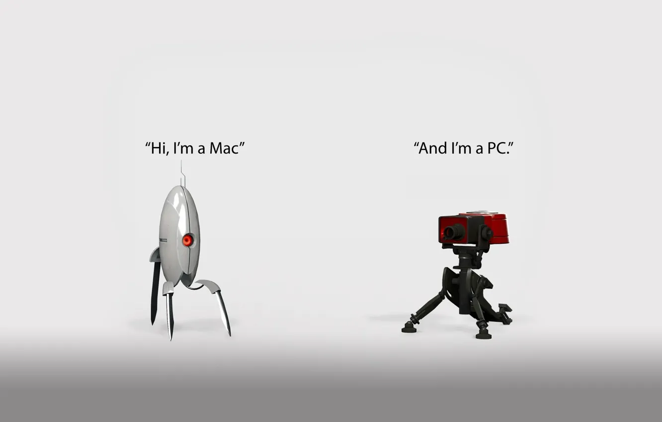 Фото обои i'm a mac, and, i'm a pc