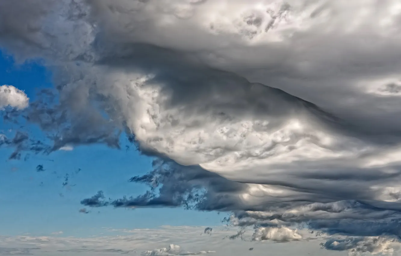 Фото обои небо, облака, Asperatus Undulatus