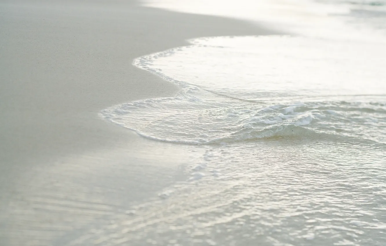 Фото обои песок, волны, вода, берег