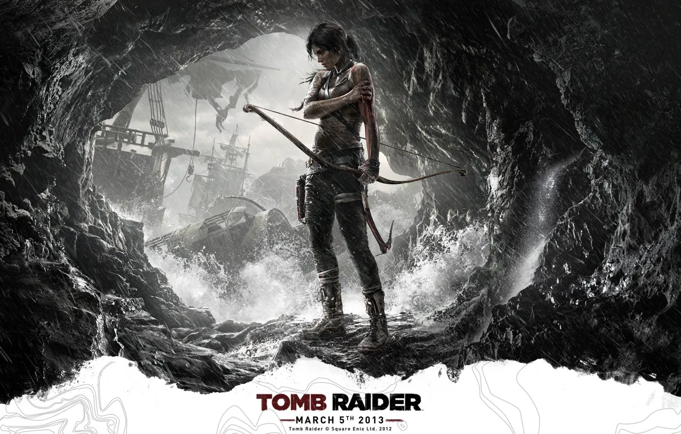 Фото обои игра, Tomb Raider, Square Enix, 2013, Crystal Dynamics