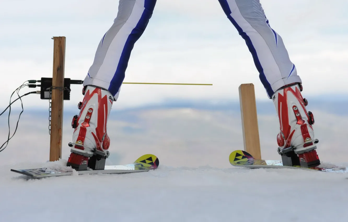 Фото обои спорт, лыжи, старт