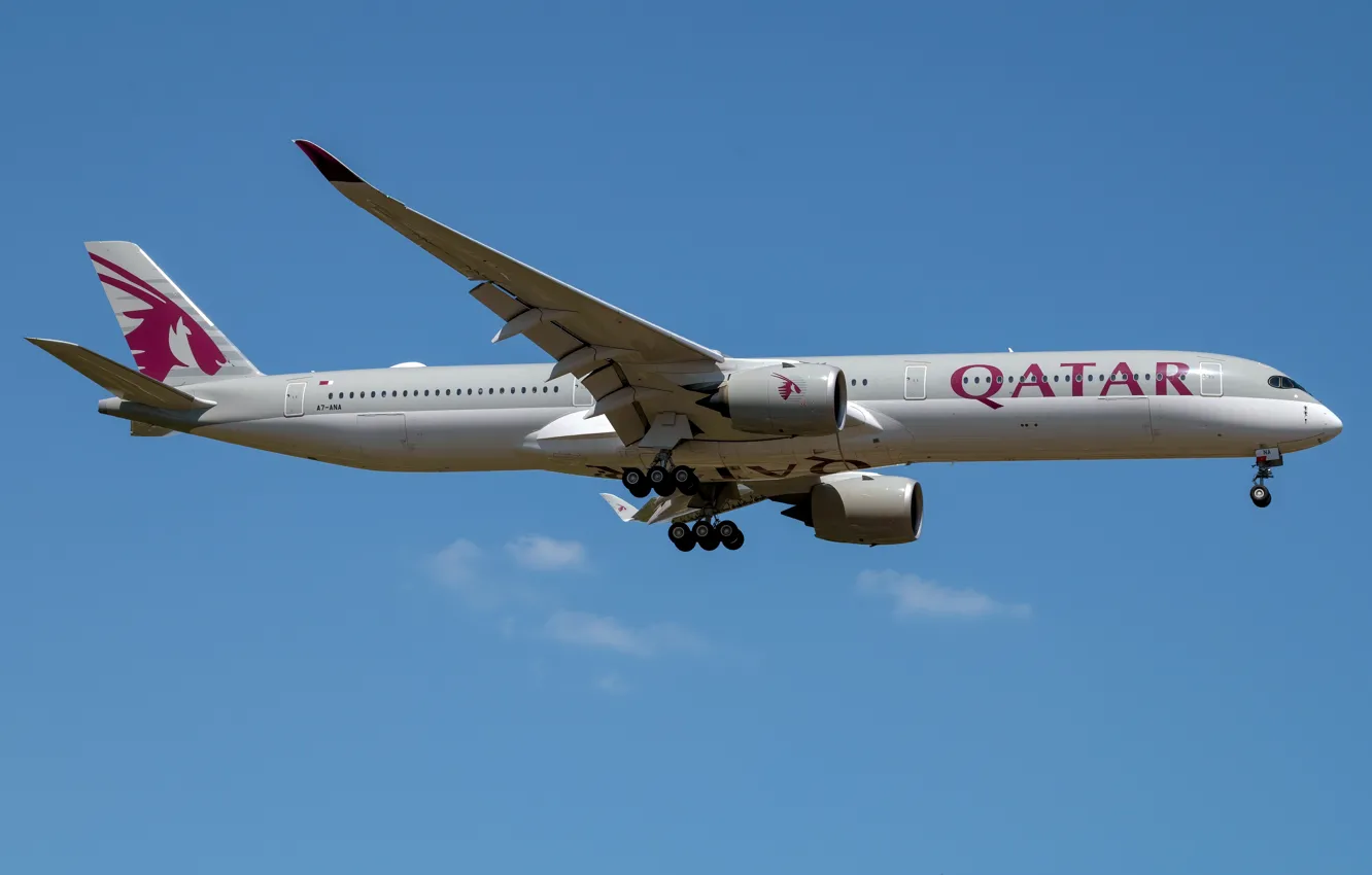 Фото обои Airbus, Qatar Airways, A350-1000