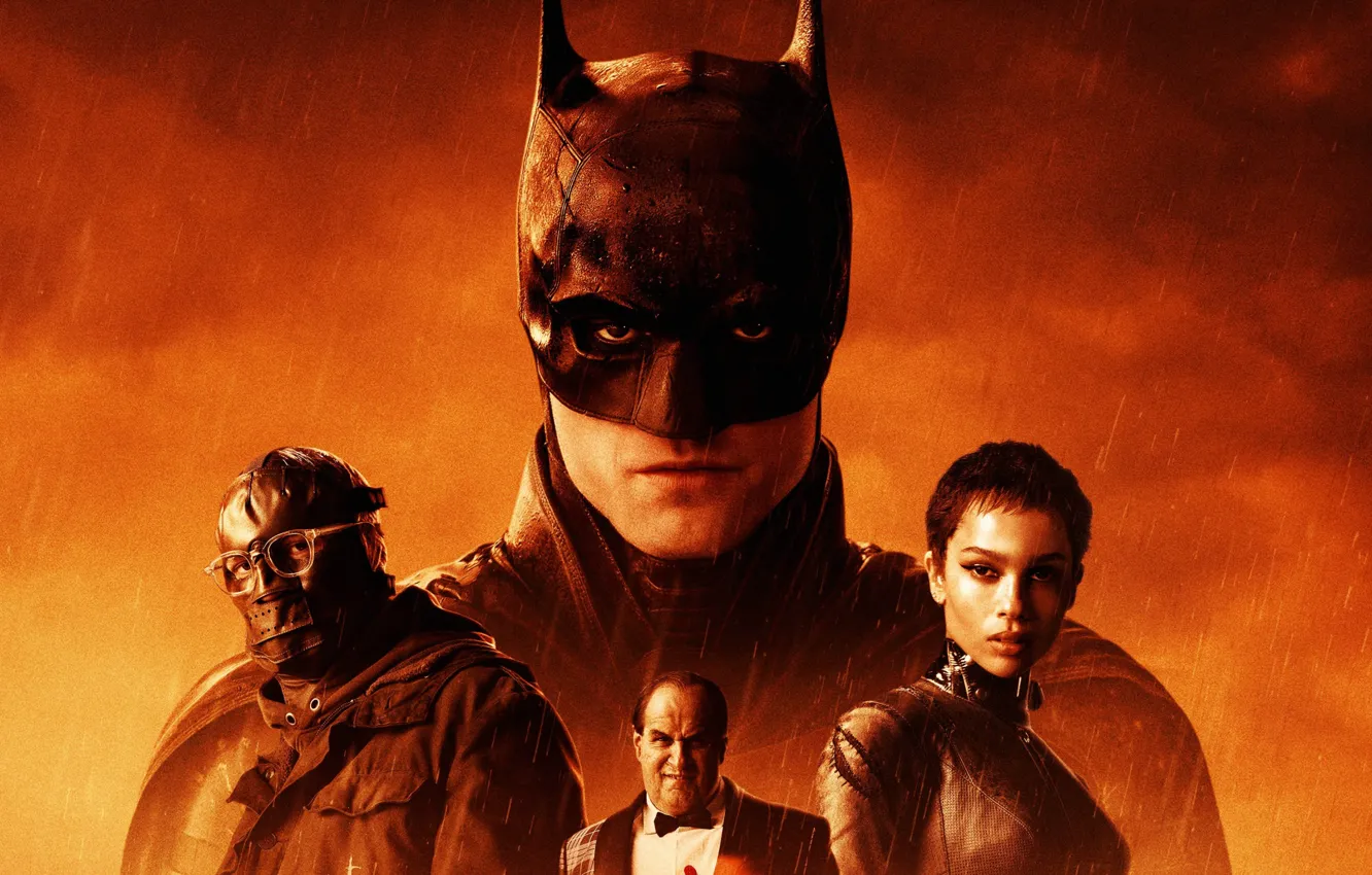 Фото обои Robert Pattinson, Andy Serkis, Zoe Kravitz, The Batman, Paul Dano